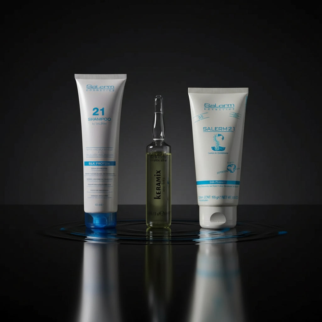 Salerm Kit Shampo 300 Ml, Acondicionador 200 Ml Ampolla Kera