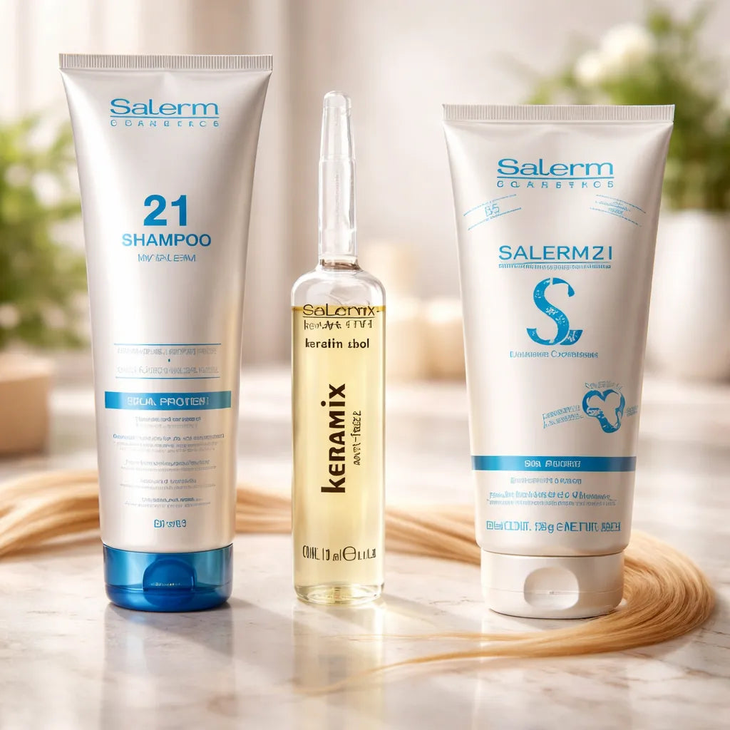 Salerm Kit Shampo 300 Ml, Acondicionador 200 Ml Ampolla Kera